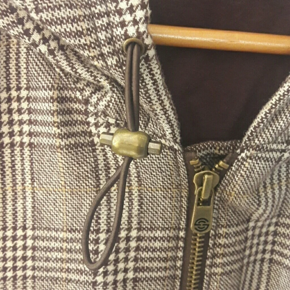 SEAN JOHN Plaid Hooded Coat / Jacket, XL